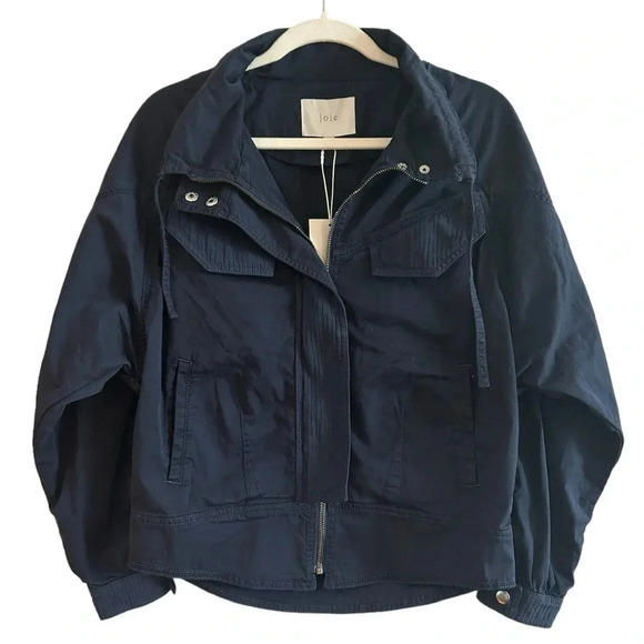 Joie Utility Jacket Reactive Garment Dye Dark Blue Gray - Picture 1 of 4